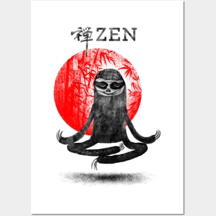 Zen Sloth Posters and Art